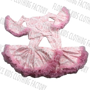 Set di Abbigliamento per Bambina in Due Pezzi Stile Casual DH ODM, Spandex/Poliestere Traspirante, Moda Rosa con Volant a Sbuffo per Bambine - Product Image 3