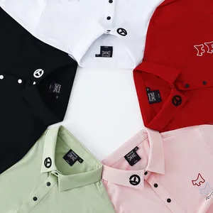 Polo tricoté en coton biologique pour homme, chemise de golf à impression par sublimation, 100%