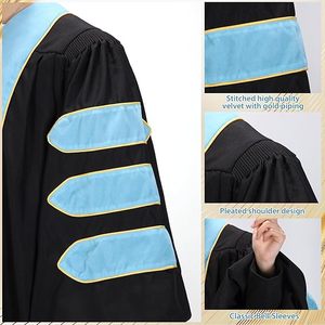 Vestido de doctorado Premium Túnica académica de alta calidad para ceremonias de graduación - Product Image 4