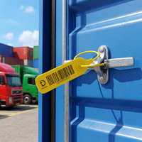 Sceau de sécurité en plastique jetable à serrage progressif pour conteneurs logistiques avec code-barres
