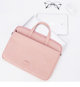 Funda resistente al aplastamiento para <span class=keywords><strong>ordenador</strong></span>, resistente al agua, de cuero PU, peso ligero, 15,6 pulgadas, bolsa de viaje para <span class=keywords><strong>ordenador</strong></span> portátil para <span class=keywords><strong>mujer</strong></span> - Product Image 2