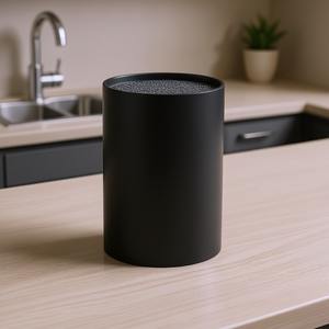 แท่นวางมีดพลาสติก 18 ซม. 11 ซม. สีดำ พร้อมที่เสียบขนแปรง - Product Image 3