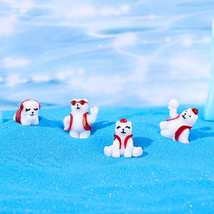 Figura de Oso Polar Navideño, Artesanía de Resina, Decoración Navideña, Adorno de Escritorio, Uso en Interiores, Acabado Brillante - Product Image 3