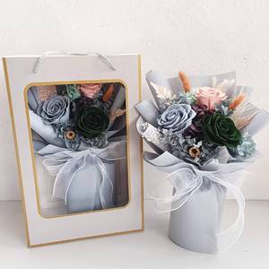 Saint <span class=keywords><strong>Valentin</strong></span> 2024, venta al por mayor, Rosa natural, flor azul, Rosa preservada, suministros de floristería, regalo de boda de lujo, Rosa preservada - Product Image 5