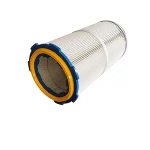 Kartrid filter penghilang debu industri dengan enam telinga dan pengumpul debu pemulihan bubuk pembongkaran cepat