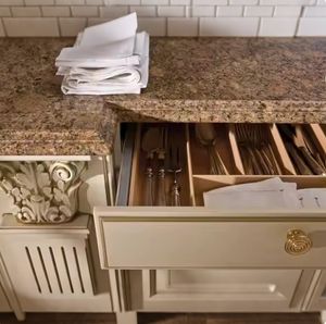 ตู้ครัว ผู้ผลิตตู้ครัวและตู้เสื้อผ้าแบบคลาสสิก ตู้ครัวโมดูลาร์หรูหราสไตล์ยุโรปจาก Foshan ออกแบบ 3 มิติ - Product Image 6