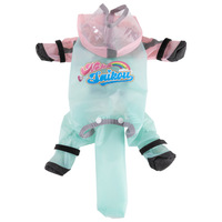 Imperméable pour chien, antidérapant, réfléchissant, couvrant quatre pattes, avec protection pour pattes et queue, en polyester, coloré, pour promenade en extérieur, pour petits et moyens chiens
