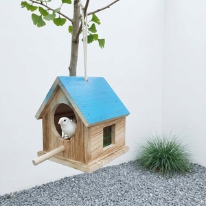 Casa para Pájaros de Madera de Paulownia Natural, Resistente a la Lluvia, Caja de Anidación para Aves Silvestres, Resistente a la Putrefacción, Cabina de Cría Ligera, Decoración Colgante - Product Image 2