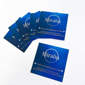 Promosi Desain Logo dipersonalisasi cetak dua sisi kustom kartu Terima kasih 300GSM bahan kertas kartu bisnis mengkilap - Product Image 1