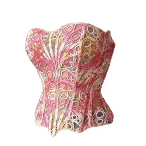 New Fashion High Quality Women Irregular <strong>Lace</strong> Double Layer Corset Top Vintage Court Style <strong>Shapewear</strong> - Product Image 5
