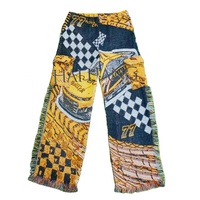 Nouveau automne 2023 personnalisé tapisserie pantalon grande taille Flare Sweat hommes en gros Cargo pantalon tissé frange couverture hommes Baggy pantalon