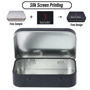 OEM Kleine Metall-Dosenbox mit Scharnierverpackung für Süßigkeiten, Pfefferminz, Make-up – Tragbare Aufbewahrung, Silber, Quadratisch, Maßgefertigte Schmuckschatulle mit Scharnieren - Product Image 1