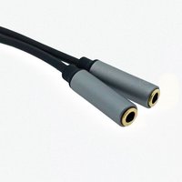 Aksesori ponsel 3.5mm 1 laki-laki ke 2 perempuan kabel Audio Headphone Audio Y kabel Splitter dengan TPE Splitter Earphone ganda