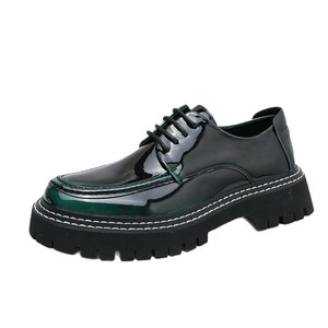 Zapatos de Hombre Talla Grande 47, Modelo 2026, con Suela Gruesa para Aumentar la Altura, Punta Redonda, de Cuero, Charol Brillante, para Negocios y Moda - Product Image 5