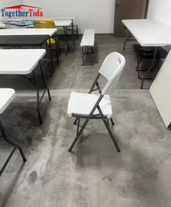 كراسي قابلة للطي للتأجير في الهواء الطلق، كراسي محمولة بيضاء من البلاستيك للحفلات والأعراس، كرسي راتنج قابل للطي للفعاليات - Product Image 3