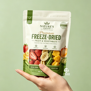 Custom Kraft Paper Dried <b>Vegetables</b> Dried Fruit Packaging Bags 1kg–10kg | <b>Stand</b> Up Zipper Aluminum Foil Packaging with Window - Product Image 4