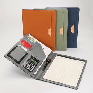 Office School Supplies Multifunctional <b>A4</b> A5 File <b>Folder</b> Business Stationery <b>Folder</b> PU Leather Contract File Writing Pad <b>Folders</b> - Product Image 1