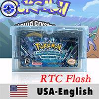 Scheda di gioco Flash Cart RTC cablata in inglese USA, Edizione Rocket Odyssey Pisces Quetzal Light Platinum Moemon, ROM Hack per Plastic