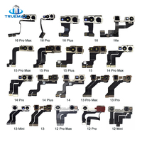 Pièces de rechange pour iPhone X, XS, XR, 11, 12, 13 mini, 14 Plus, 15, 16, 17 Pro Max, Air : caméra arrière, caméra avant, câble flexible pour téléphone portable