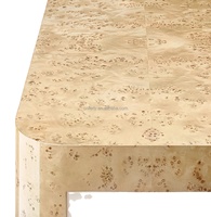 Vente directe d'usine Mobilier moderne Chaise de salle à manger Designs de haute qualité Bois Simple Premium Style Burl Table à manger rectangulaire