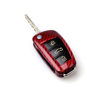 Funda de fibra de carbono para llave de coche, accesorios de <span class=keywords><strong>Interior</strong></span> de Moda Para A3 S5, venta de fábrica - Product Image 3