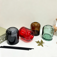 Bouteilles de diffuseur à roseaux cylindriques en verre blanc de haute qualité pour l'emballage de parfums d'intérieur (vente en gros)