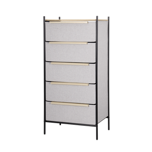 Lớn hiện đại greyfabric tủ quần áo ngăn kéo lưu trữ tổ chức với 5 ngăn kéo tủ quần áo lưu trữ tháp - Product Image 1