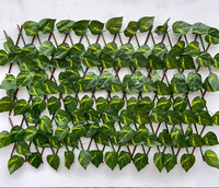 EG-V009 Clôture Artificielle Télescopique Mur Bande En Bois Clôture Balcon Décoration Clôture Anti-corrosion