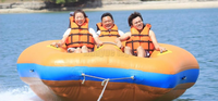 Nouveau design, jeux aquatiques pour 7 personnes, ski nautique, tube de ski nautique, bateau de ski, poisson volant, bateau gonflable en forme de beignet