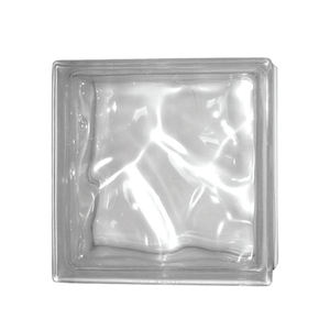 Bloque de vidrio ondulado transparente 19x19x8 cm para propósito de herramienta de torneado - Product Image 2