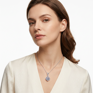 Collar de Plata de Ley 925 con Diamante Moissanita de Corte Princesa Cuadrado de 1.2CT para Mujer, Joyería de Moda para Bodas - Product Image 5