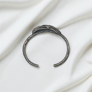 Warped Skull Cuff Bracelet <b>Mens</b> Edgy Jewelry Handmade Sterling Silver <b>Bangle</b> Vintage Adjustable Black Rhodium Plated Certified - Product Image 4