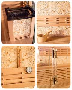 ห้องซาวน่าแห้งไม้ซีดาร์สีแดงสำหรับใช้ในบ้านดีไซน์ใหม่ต้นสนแข็งแบบดั้งเดิม4-6คน - Product Image 5