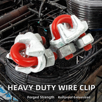 Malleable Steel Wire Rope Clip U Bolt Cable Clamp Galvanized Steel Wire Rope Clips Malleable Iron Wire Rope Clamp for Lifting