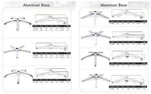 Cadeira de Escritório Giratória de Alta Qualidade em Liga de Alumínio <span class=keywords><strong>Base</strong></span> de Cadeira 5 Estrelas Peças de Fundição em Metal - Product Image 4