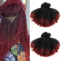 70g/paquet # 1B/BUG Cheveux synthétiques très doux, mèches sans trame, extensions de cheveux semi-naturelles pour les tresses, les tresses africaines