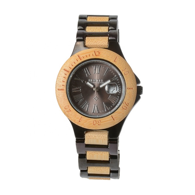 New Arrival Metal Watch Women Metal Wood Watch with Metal Band and 3atm Water Resistant Wristwatch