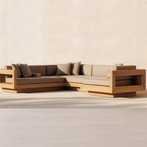 Maravilloso Conjunto de Muebles de Jardín de Teca, Muebles de Jardín de Lujo para Hotel y Villa, para Sala de Estar, Patio, Sofá de Madera Maciza para Exteriores - Product Image 5