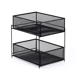 Égouttoir à vaisselle moderne à poser sur l'évier, double couche, coulissant, en acier inoxydable, avec porte-serviettes étanche pour rangement de cuisine - Product Image 5