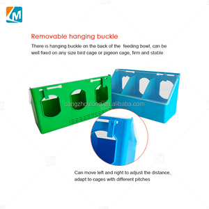YZB LMB24 Pigeon Buveur Cage À Oiseaux Graine Tasse Volaille Suspendu En Plastique Fente Mangeoire pour Cage - Product Image 4