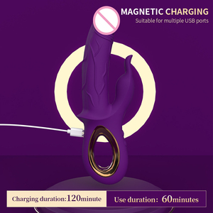 Vibrador de Conejo Realista de Silicona Totalmente Impermeable de 10 Frecuencias para Adultos - Product Image 6