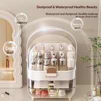 Organisateur de cosmétiques JX spacieux, anti-poussière, transparent et pratique avec tiroirs pour commode, chambre à coucher, coiffeuse, rangement de maquillage