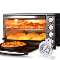 Termometer Oven Dial Besar SW, Pengukur Pemantauan Memasak Dapur Skala Ganda 50-300 ° C/100-600 ° Oven Panggang BBQ Tahan Panas F