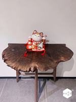 Pied de table à manger en bois massif Noyer noir, design contemporain, taille personnalisable (800*430*815mm) pour usage hospitalier et en cuisine
