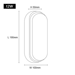 <span class=keywords><strong>Led</strong></span> Tường Ngoài Trời ánh sáng nhựa IP65 <span class=keywords><strong>Led</strong></span> 24 Wát vòng và hình bầu dục IP65 tường không thấm nước đèn vách ngăn ánh sáng cho vườn, nhà để xe trắng - Product Image 5