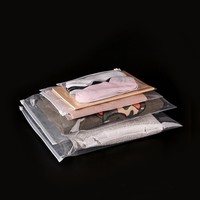 Sac d'emballage en plastique à fermeture éclair, givré Recyclable avec Logo personnalisé, sac d'emballage pour vêtements en PE, impression décalée, chaussures et vêtements
