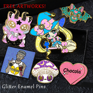 Halloween Ve Áo Pins Vàng Bạc Mạ 3D Tùy Chỉnh Pin UV In Dễ Thương Phim Hoạt Hình Kim Loại Logo Mềm Cứng Men Pin Huy Hiệu Với Long Lanh - Product Image 4