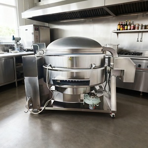 Marmite de cuisson industrielle à agitation planétaire chauffée au gaz automatique pour sauces, pâtes et garnitures - Product Image 6