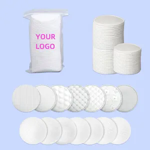 Hot Sale Customized Cosmetic Organic Cotton Makeup Remover Pads Cotton Rounds Disposable Cotton Pad For Face