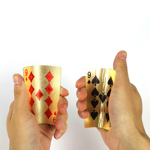 Cartes de poker imperméables plaquées or 24 carats, cartes à jouer avec logo personnalisé - Product Image 5